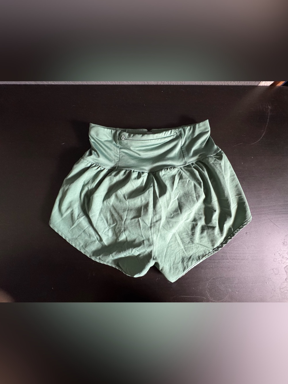 High-Waist Green Women’s Active Shorts